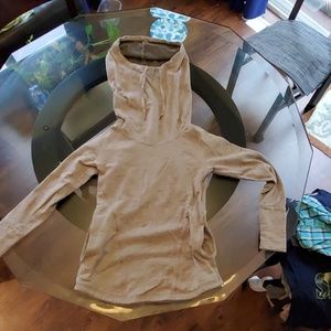 Turtleneck scarf sweatshirt